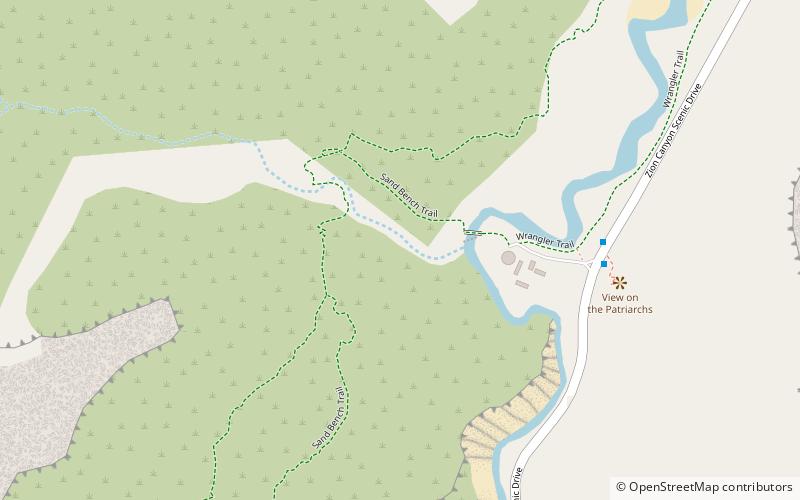 three patriarchs zion national park location map