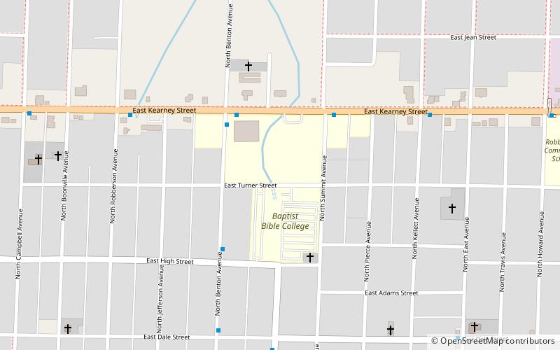 Baptist Bible College location map