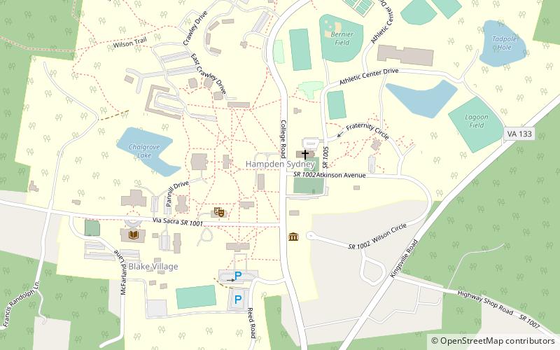 Hampden-Sydney College location map