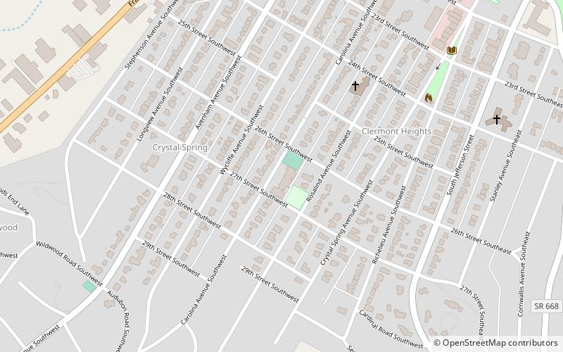 South Roanoke location map