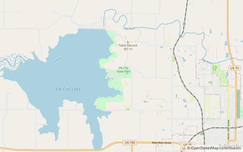 Elk City State Park location map