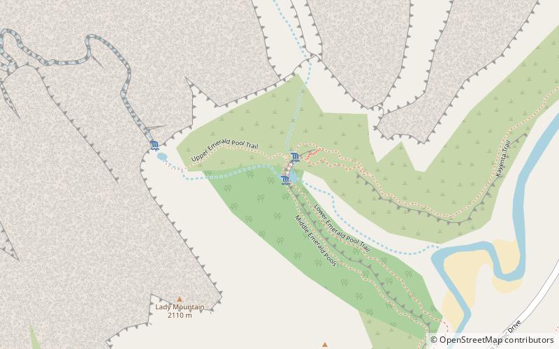 lower emerald pool park narodowy zion location map