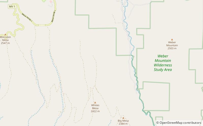 Mesa Verde Wilderness location map