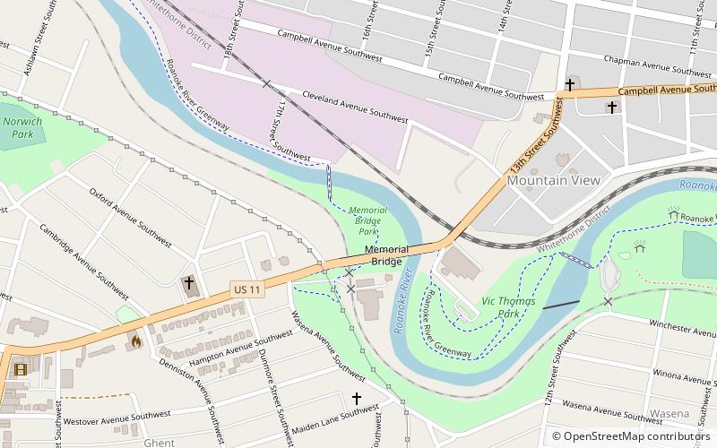 Memorial Bridge location map