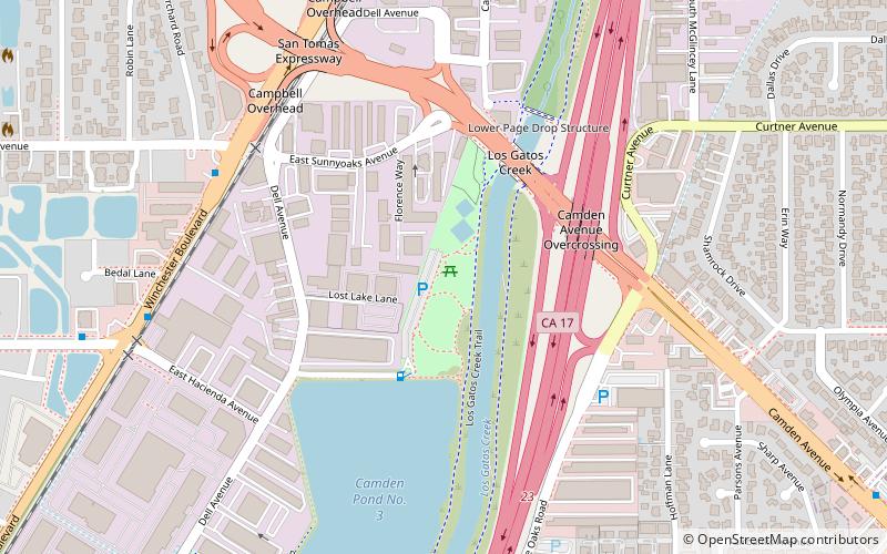 Los Gatos Creek Park location map