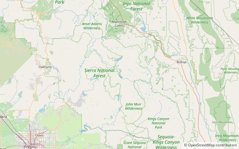 florence lake dam bosque nacional sierra location map