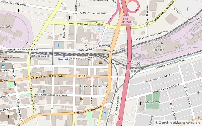 Taubman Museum of Art location map