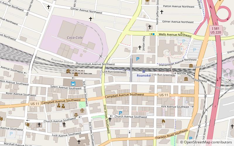 Roanoke Warehouse Historic District location map