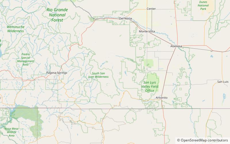acascosa lake rio grande national forest location map