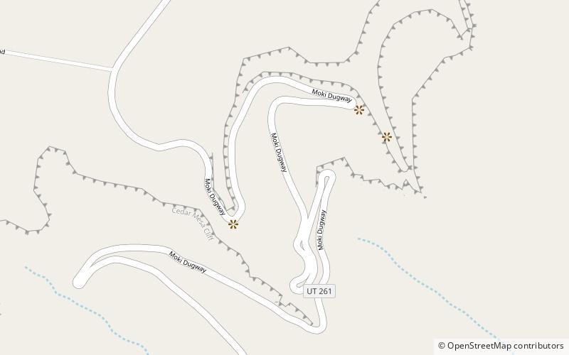 Moki Dugway location map
