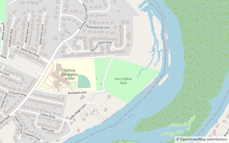 fort clifton colonial heights location map