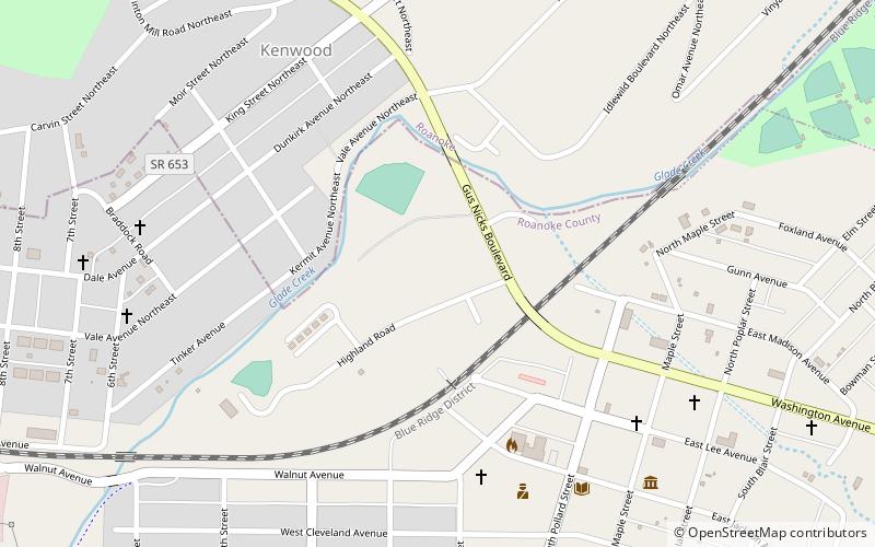William Byrd High School Historic District location map