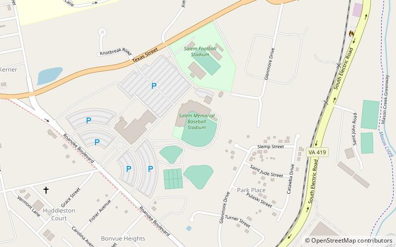 Salem Memorial Ballpark location map