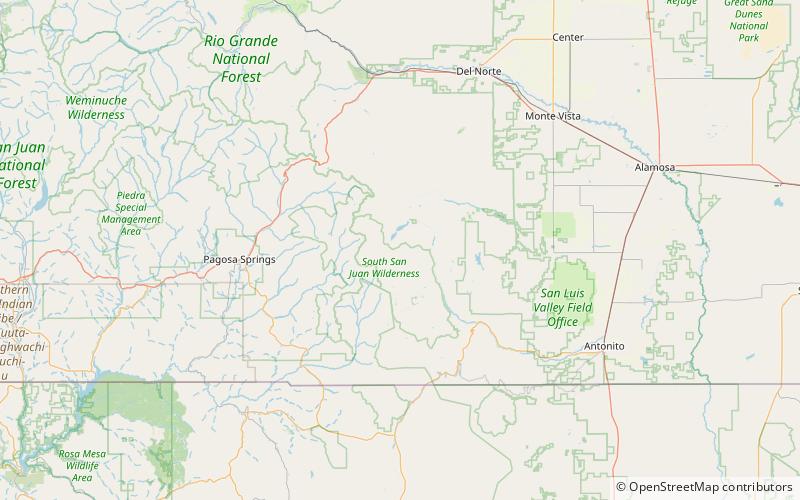 Conejos Peak location map