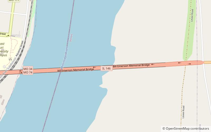 Bill Emerson Memorial Bridge location map