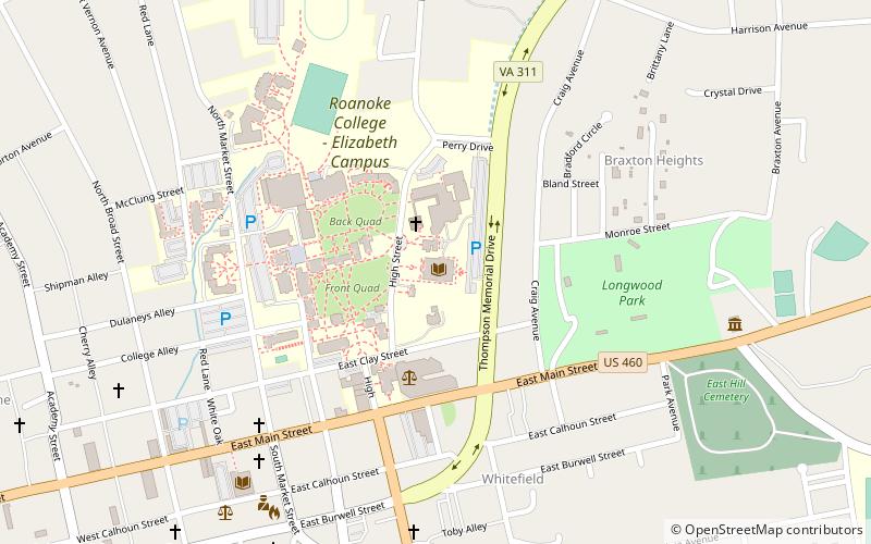 Fintel Library of Roanoke College location map