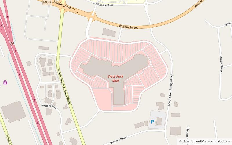 West Park Mall location map