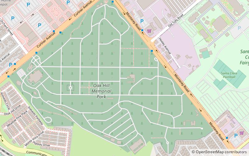 Oak Hill Memorial Park location map