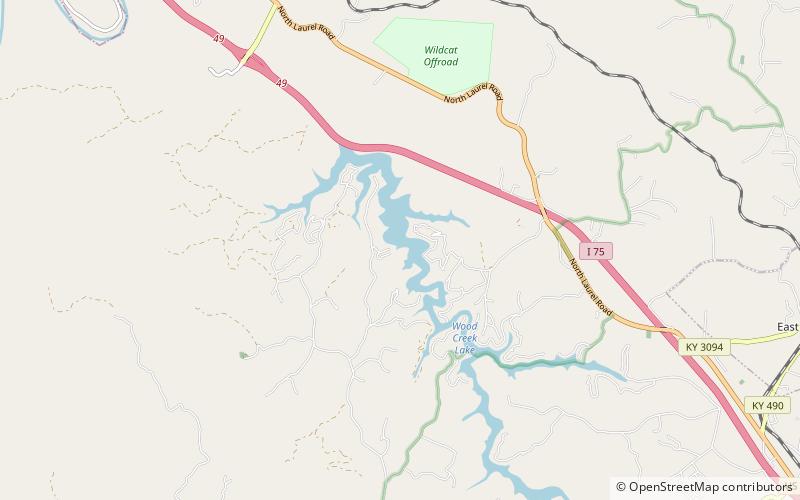 wood creek lake foret nationale daniel boone location map