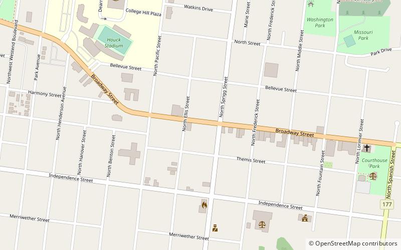 Broadway Commercial Historic District location map