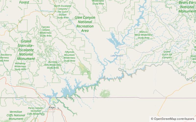 gregory natural bridge glen canyon national recreation area location map