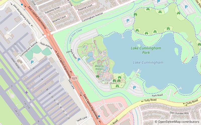 Raging Waters location map