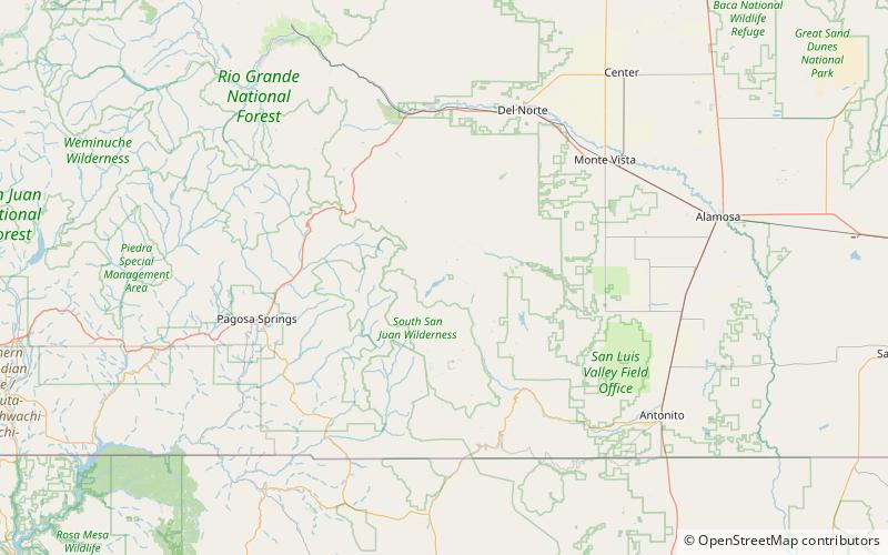 Platoro Dam location map