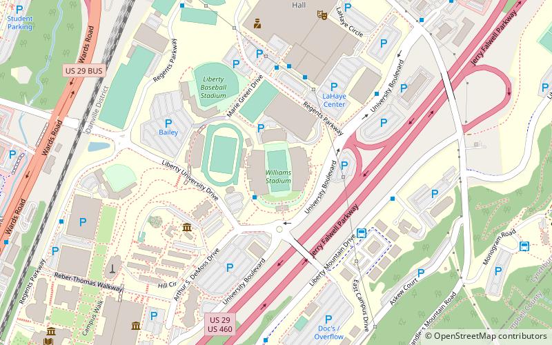 Williams Stadium location map