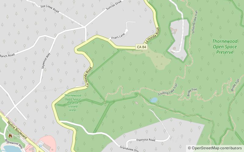 Thornewood Open Space Preserve location map