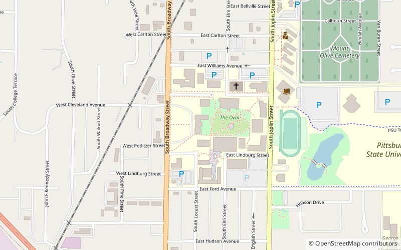 universite detat de pittsburg location map