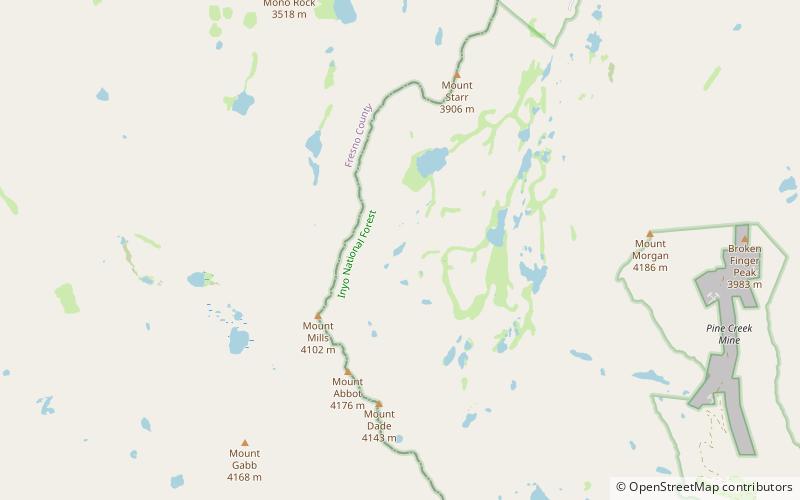 mills lake john muir wilderness location map