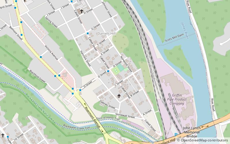 daniels hill historic district lynchburg location map