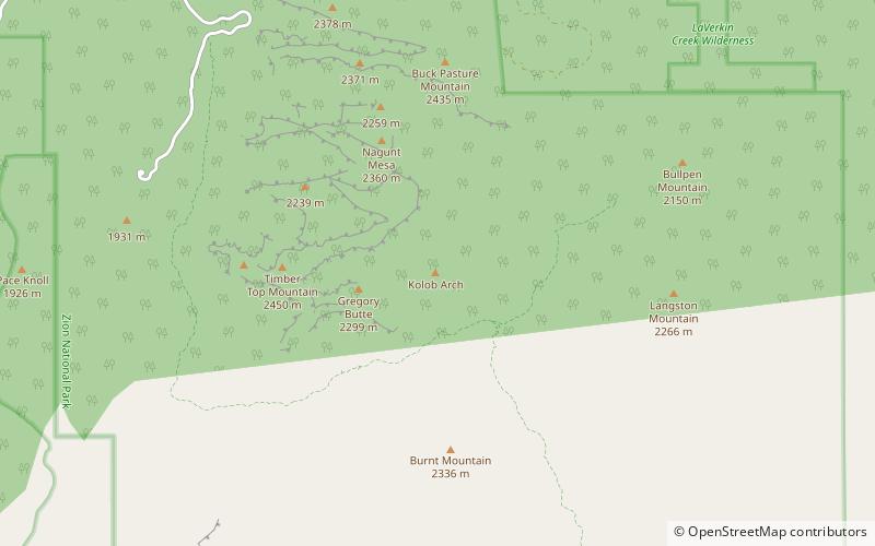 Kolob Arch location map