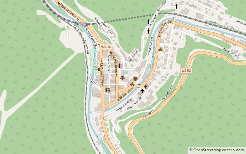 McDowell County Courthouse location map