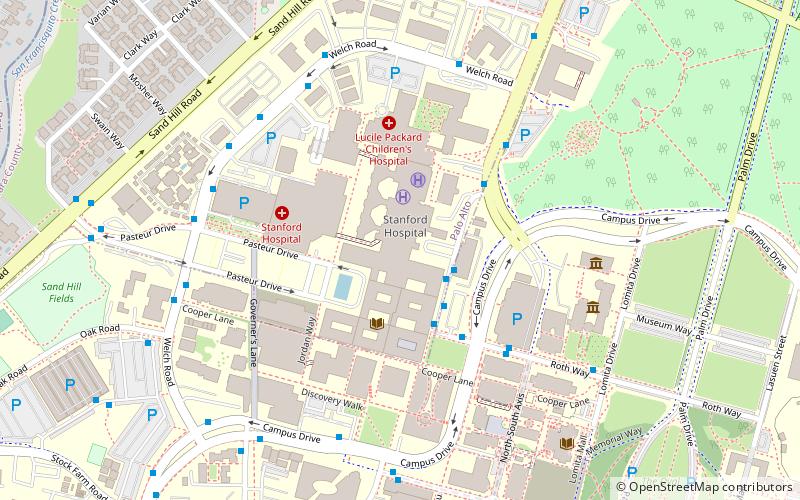 Stanford University Medical Center location map