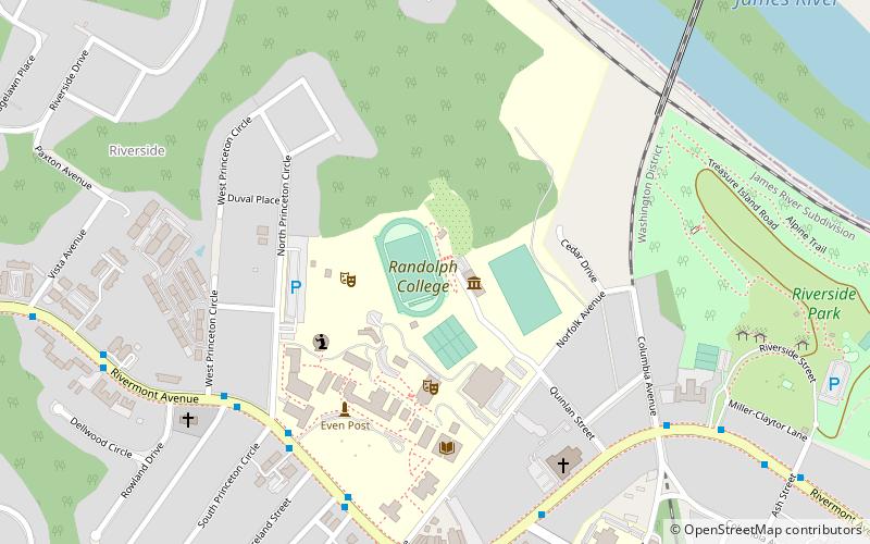 randolph college lynchburg location map