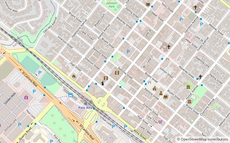 Stanford Theatre location map