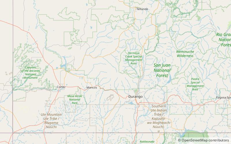 sharkstooth peak san juan national forest location map