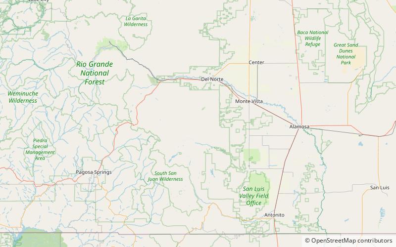 bennett peak foret nationale de rio grande location map