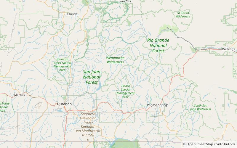 graham peak san juan national forest location map