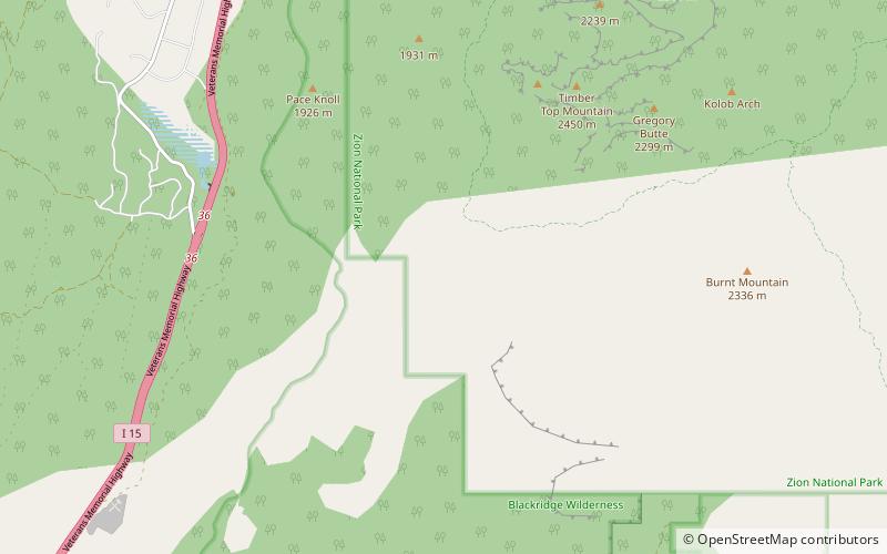 Parc national de Zion location map