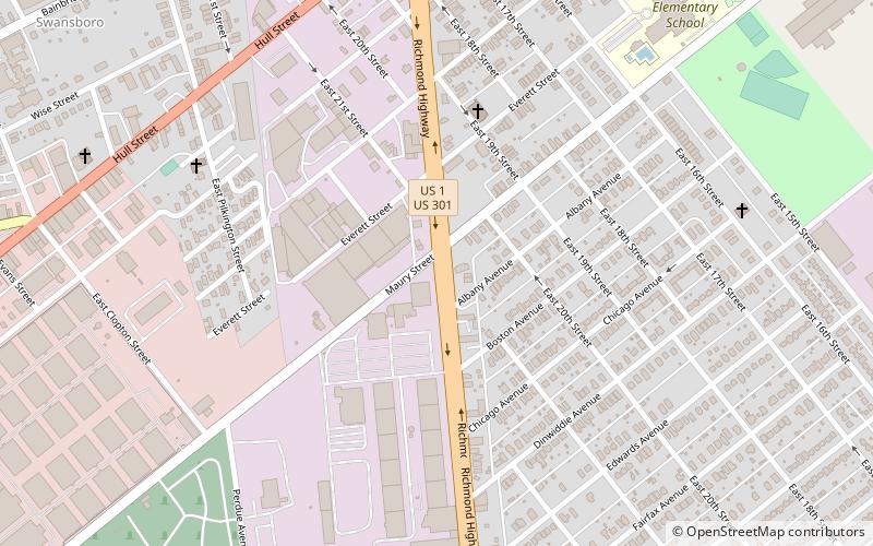 Maury Street Marker location map