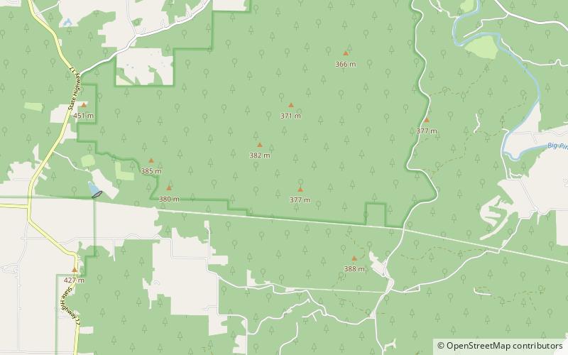 paddy creek wilderness mark twain national forest location map