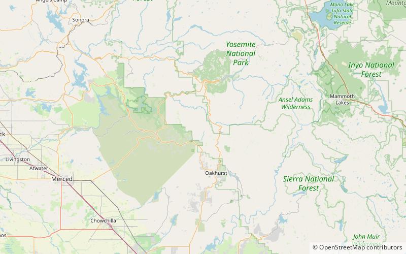 chowchilla mountains foret nationale de sierra location map