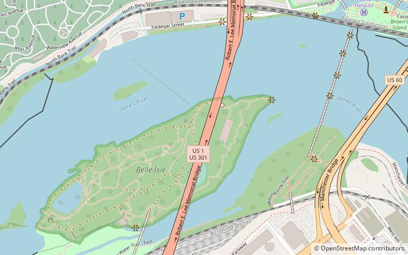 Robert E. Lee Memorial Bridge location map
