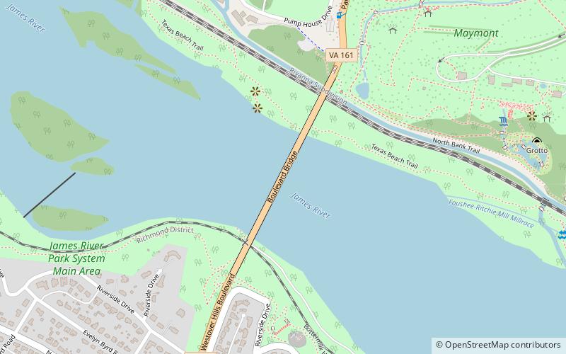 Boulevard Bridge location map
