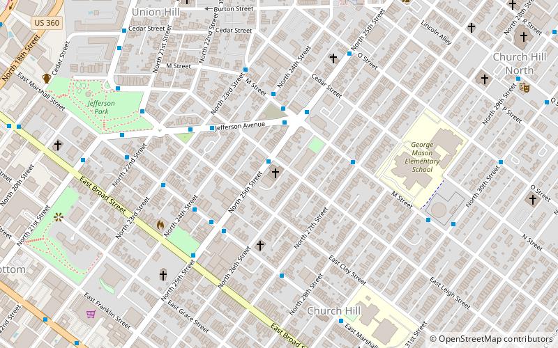 Leigh Street Baptist Church location map