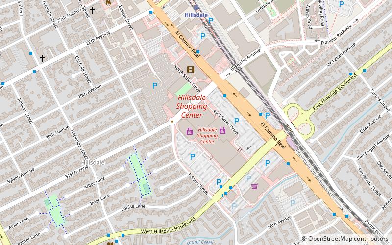 Hillsdale Shopping Center location map