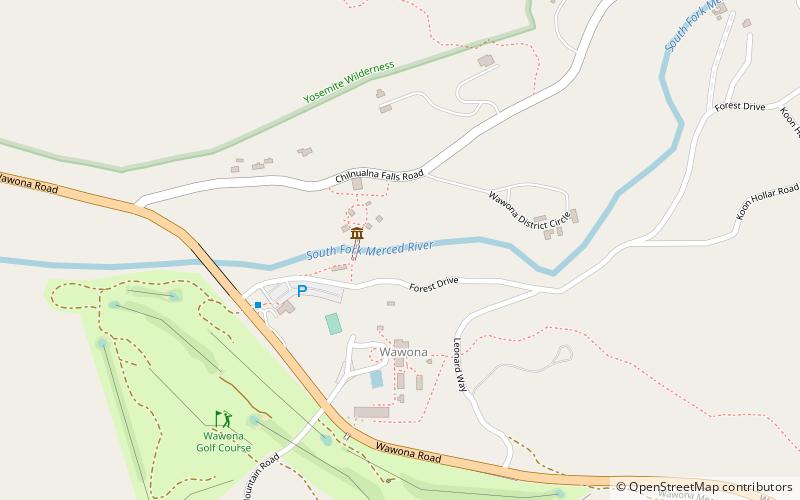 Wawona Covered Bridge location map