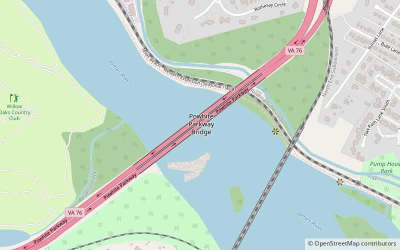 powhite parkway bridge richmond location map